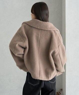 earth music&ecology シャギーショートコート Beige