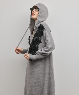 ケミカルレースニットワンピース