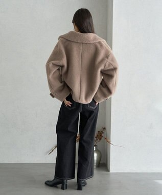 earth music&ecology シャギーショートコート Beige