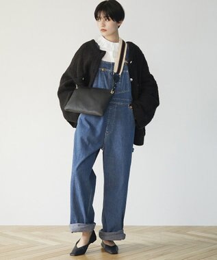 TOPKAPI 【TREASURE TOPKAPI】ストライプベルト・レザー2wayショルダーバッグ ブラック