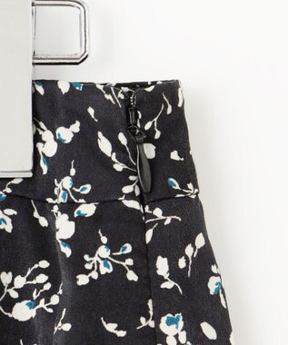 J.PRESS LADIES S 【洗える】ピーチサテン フラワープリント スカート ネイビー系5