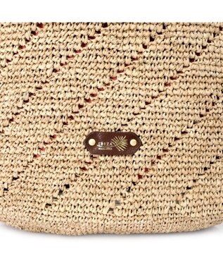 IBIZA ラフィア　セミショルダーバッグ 濃茶