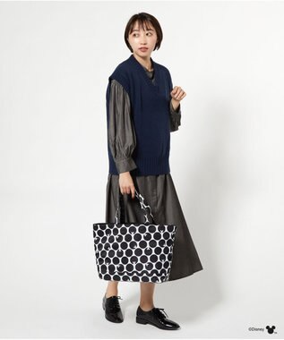 Y'SACCS 【Disney Collection】シルエットプリントトートバッグ　Mサイズ ブラック