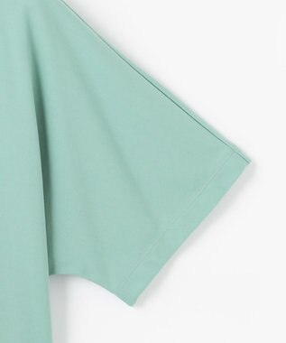 自由区 S 【接触冷感・UVカット・吸水速乾・抗菌防臭・洗える】ハイカウントクロップド丈 Tシャツ フロスティグリーン