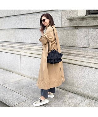 LA BAGAGERIE 【インスタグラマー chiyoさん×LA BAGAGERIE】フリルバケットバッグ ブラック