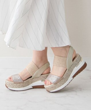 Bridget Birkin 【Bridget Birkin】ビジューグリッタープラットフォームサンダル