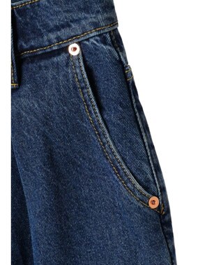 earth music&ecology タックワイドデニムパンツ Medium Indigo