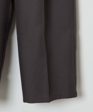 WEGO 【手洗い可】ハイウエストセンタープレスワイドパンツ グレー