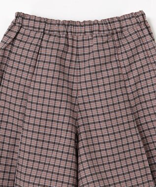 ANY KIDS チェック柄 ショートパンツ ブラウン×チェック