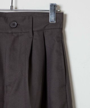 WEGO 【手洗い可】ハイウエストセンタープレスワイドパンツ グレー