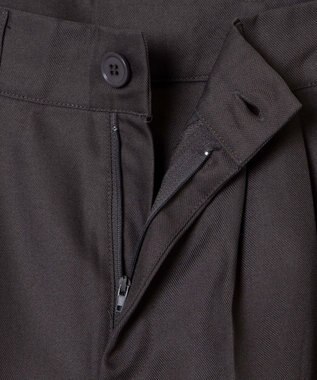 WEGO 【手洗い可】ハイウエストセンタープレスワイドパンツ グレー