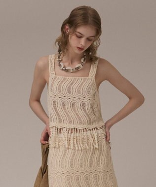 GRACE CONTINENTAL クロシェレースキャミ キナリ