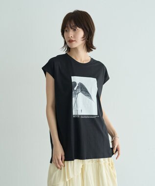 YECCA VECCA フォトプリントノースリーブTee Off White