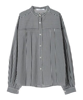 AMERICAN HOLIC イージーケア切替タックワイドシャツ Gingham Check
