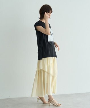 YECCA VECCA フォトプリントノースリーブTee Off White