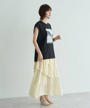 YECCA VECCA フォトプリントノースリーブTee Off White