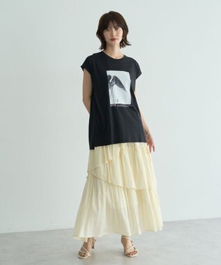 YECCA VECCA フォトプリントノースリーブTee Off White