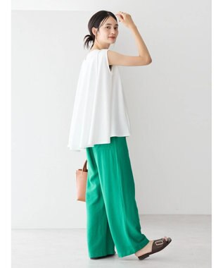 AMERICAN HOLIC 接触冷感バックフレアノースリーブプルオーバー Off White