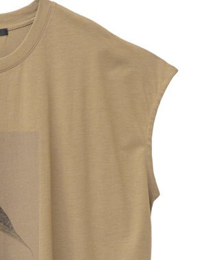 YECCA VECCA フォトプリントノースリーブTee Off White