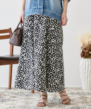 AMERICAN HOLIC ギャザーフレアスカート Leopard