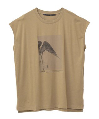 YECCA VECCA フォトプリントノースリーブTee Off White
