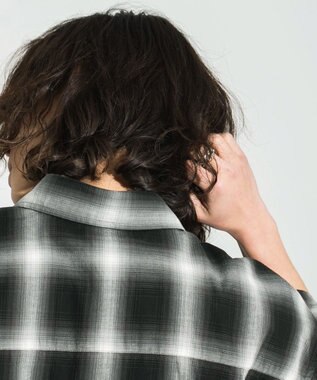 WEGO オンブレチェックシャツ（S） ブラックチェック1