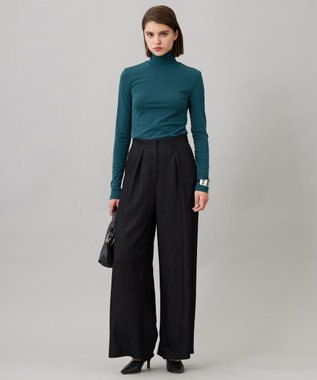 ICB 【洗える】 パウダリーチュール ハイネックトップス ピーコック系