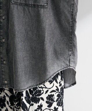 Green Parks シアーデニム２ＷＡＹビックドルマンシャツ Black