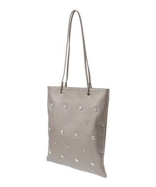 Green Parks ａｎｄｍｉｋｋａ．スタッズ付Ａ４トートバッグ Brown