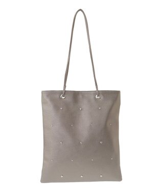 Green Parks ａｎｄｍｉｋｋａ．スタッズ付Ａ４トートバッグ Brown