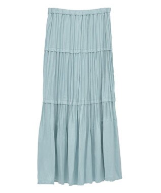 YECCA VECCA ランダムプリーツサテンマーメイドスカート Mint