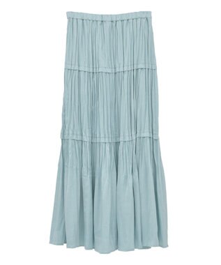 YECCA VECCA ランダムプリーツサテンマーメイドスカート Mint