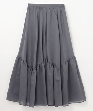 GRACE CONTINENTAL ティアードボリュームスカート グレー