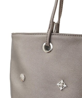 Green Parks ａｎｄｍｉｋｋａ．スタッズ付Ａ４トートバッグ Brown