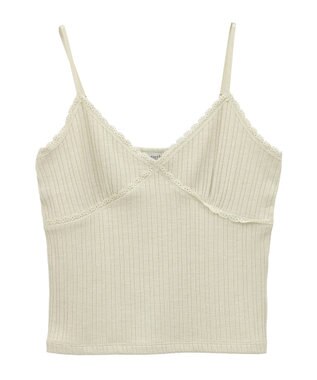 earth music&ecology アイレットレースキャミ Light Green