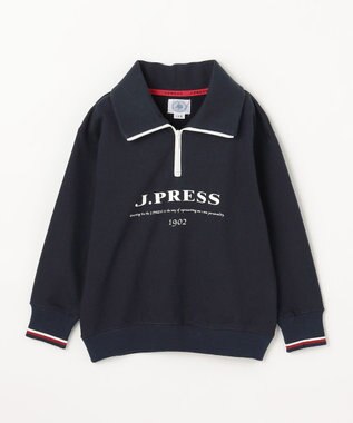 J.PRESS KIDS 【100-130cm】ミニ裏毛 ハーフジップ トレーナー ネイビー系