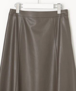 J.PRESS LADIES 【WEB限定・洗える】BARTOLOZZI ポリエステルレザーII スカート ブラウン系