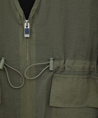 Green Parks ＳＥＴ２点シアーナイロンベスト＋リブワンピース Black