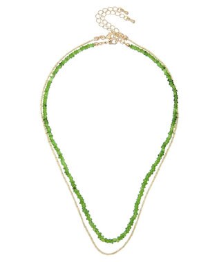 Green Parks ｅｖｅｒｙ　ｗａｌｋ．２本ＳＥＴ　ビーズネックレス Green