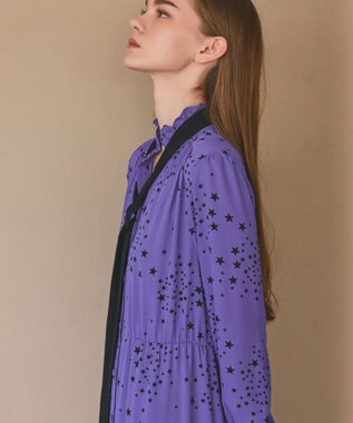 GRACE CONTINENTAL エトワールドレープドレス ブルー