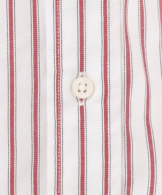 J.PRESS MEN ドビーマルチストライプ シャツ レッド系1