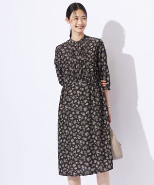 J.PRESS LADIES 【WEB限定カラーあり・洗える】ラインフラワープリント ワンピース