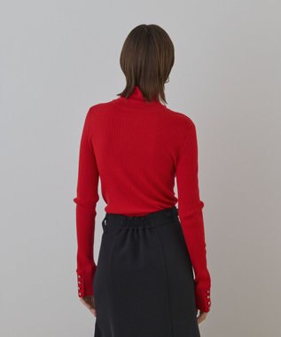 GRACE CONTINENTAL ウールハイゲージニットトップ レッド