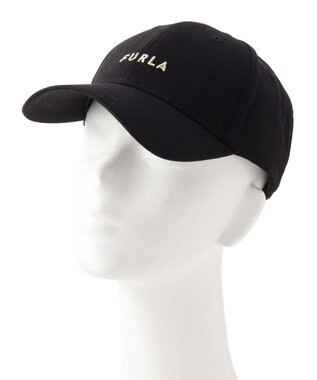 MOONBAT FURLA(フルラ) フロントロゴ刺繍キャップ UV ブラック