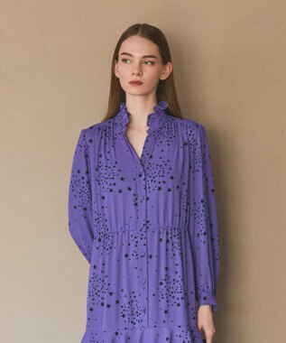 GRACE CONTINENTAL エトワールドレープドレス ブルー