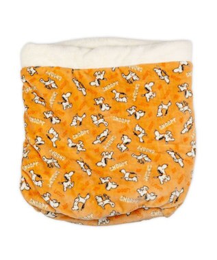 PET PARADISE スヌーピー 遠赤外線 筒型 寝袋 《てくてく》 Ｍ オレンジ