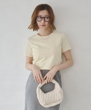 WEGO 【7色/SMLサイズ展開】コンパクトフィットT ライトイエロー