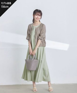 Tiaclasse 【洗える】裾フレアAラインワンピース ミント