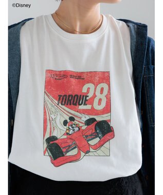 Te chichi 【Disney】MICKEY/フロントプリントTシャツ オフホワイト