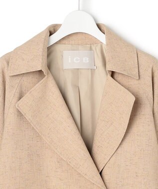ICB 【先行予約】 ミックスブッチャー ショートトレンチコート ベージュミックス